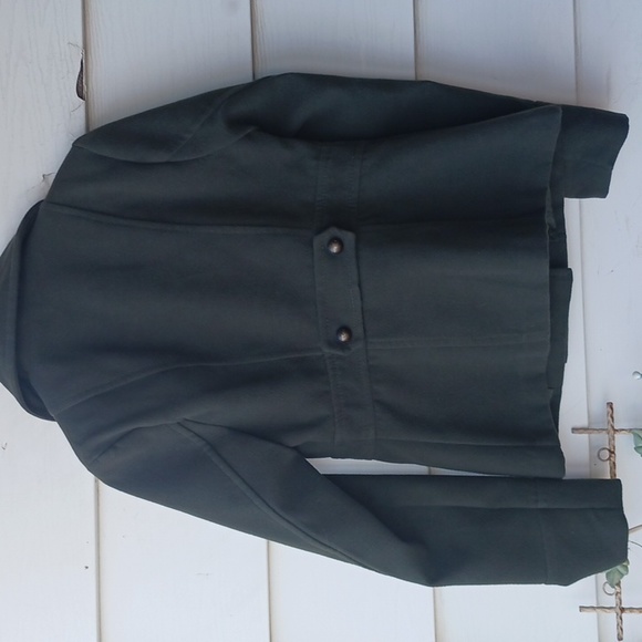 I.N. San Francisco militant green double buttoned jacket coat womens size medium - Picture 7 of 13